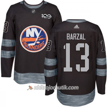 Män Ishockey New York Islanders Tröja Mathew Barzal 13 1917-2017 100th Anniversary Adidas Svart Authentic